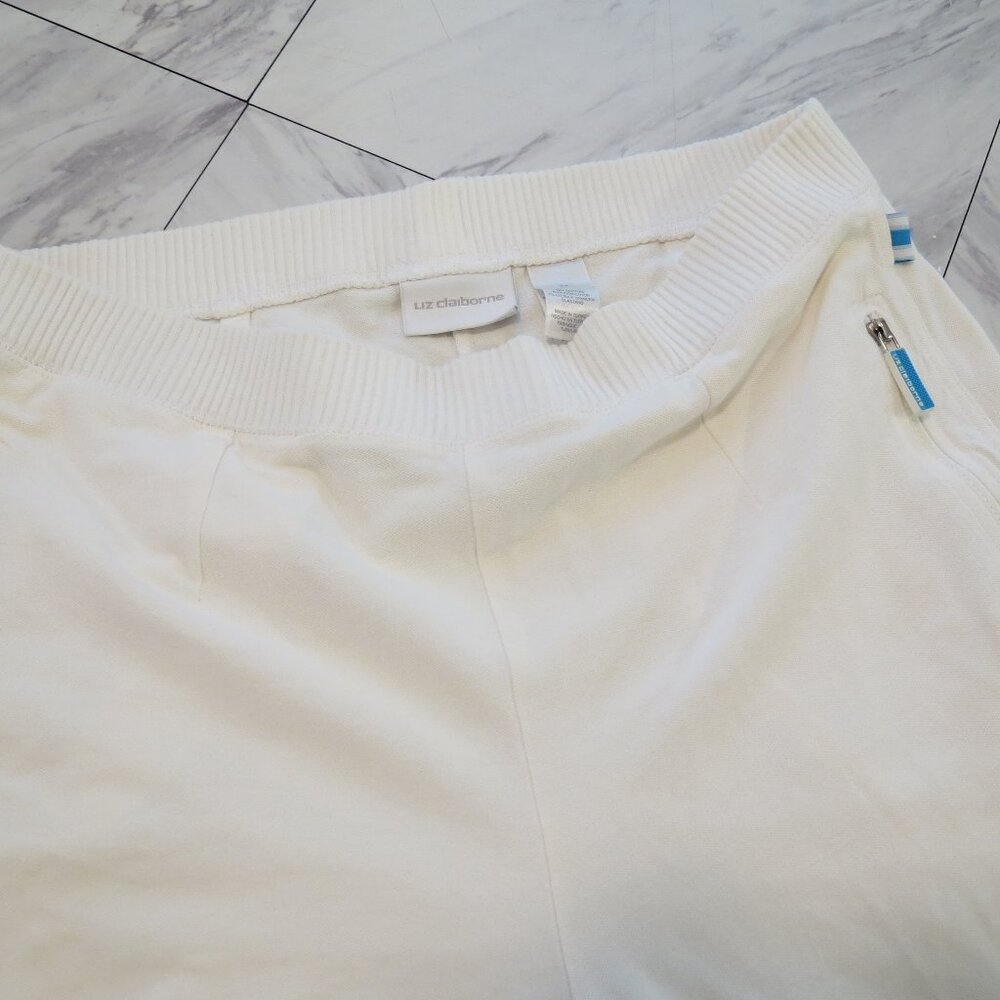 Liz Claiborne Casual Jogger Pants, Snow White, M.